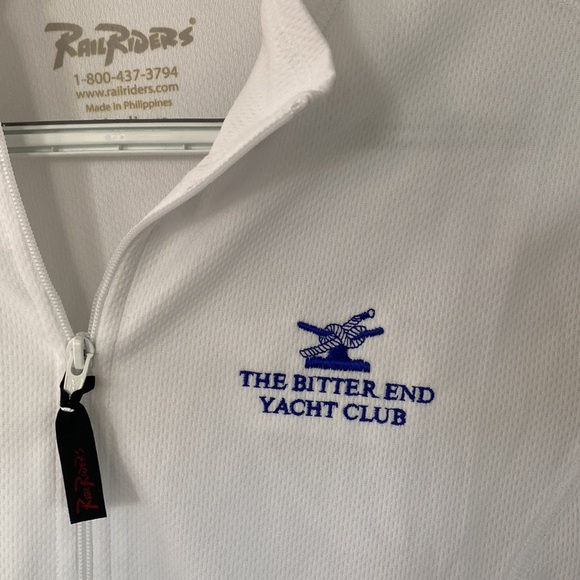 Rail Riders White 1/4 Zip Top, Medium - Picture 2 of 8